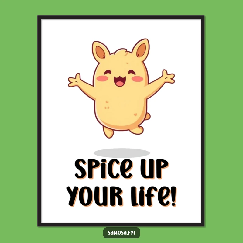 Free Printable Samosa Hop Wall Art: Funny Downloadable Decor for Kitchens