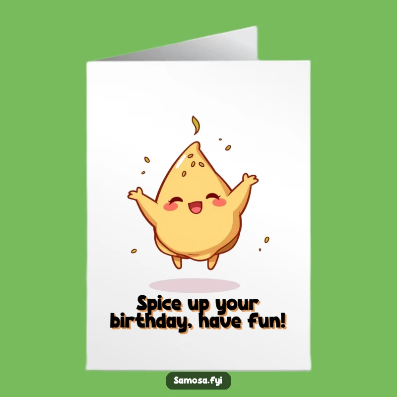 Free Printable Dancing Samosa Birthday Card: Hilarious Downloadable Gift