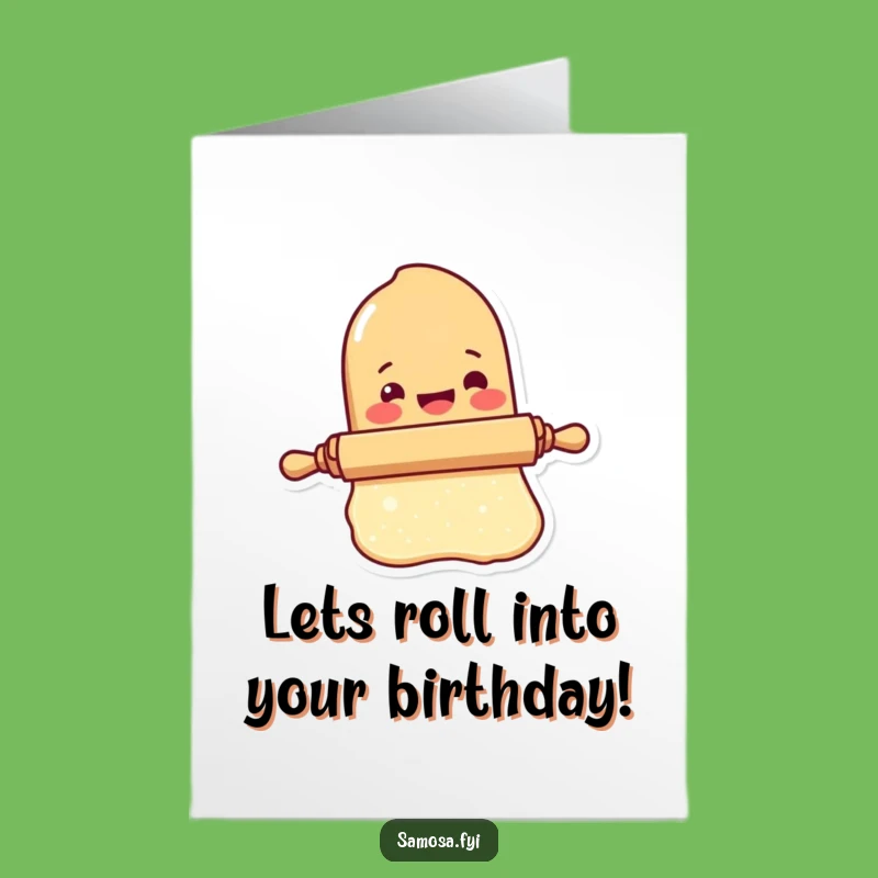 Free Printable Birthday Card: Happy Rolling Pin - Funny Downloadable Gift