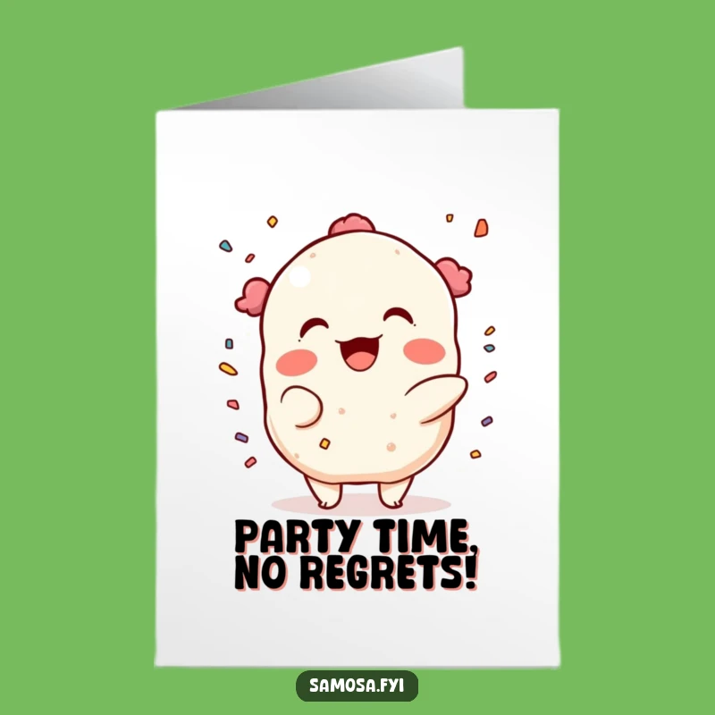 Free Printable Birthday Card: Mischievous Samosa Confetti for a Fun Celebration