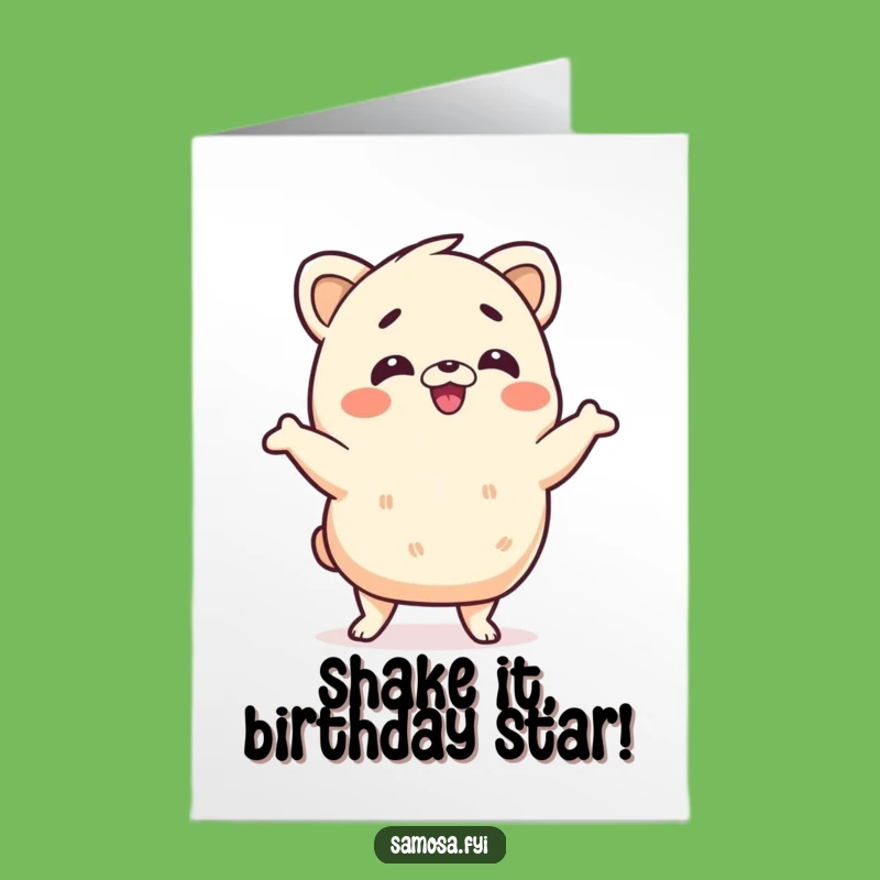 Free Printable Birthday Card: Wiggle Samosa Funny Downloadable Gift