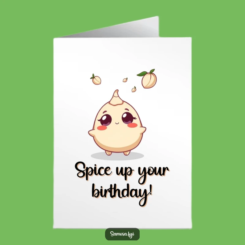 Free Printable Birthday Card: Samosa & Cardamom Surprise - Funny Downloadable Gift!