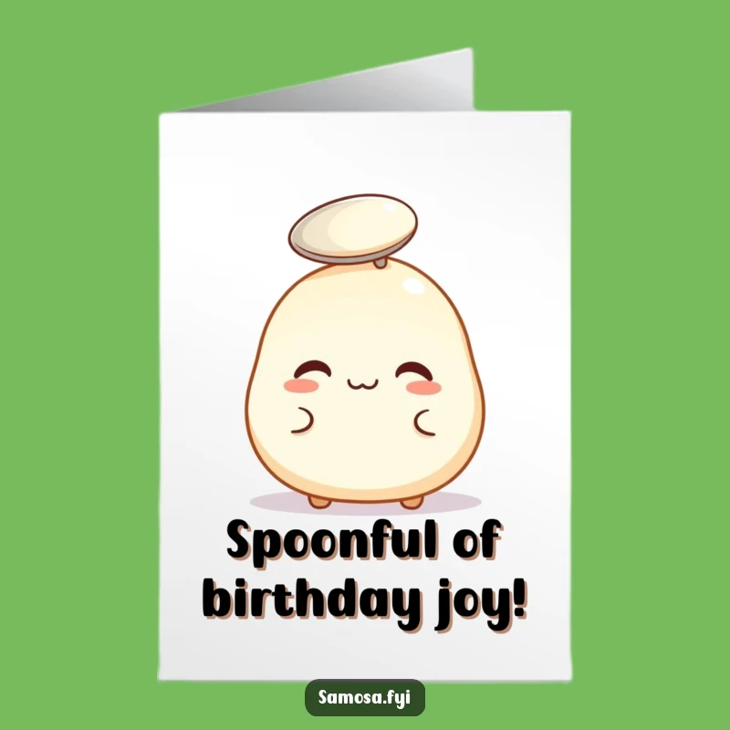 Free Printable Bday Card: Balancing Pastry Funny Birthday Downloadable Gift