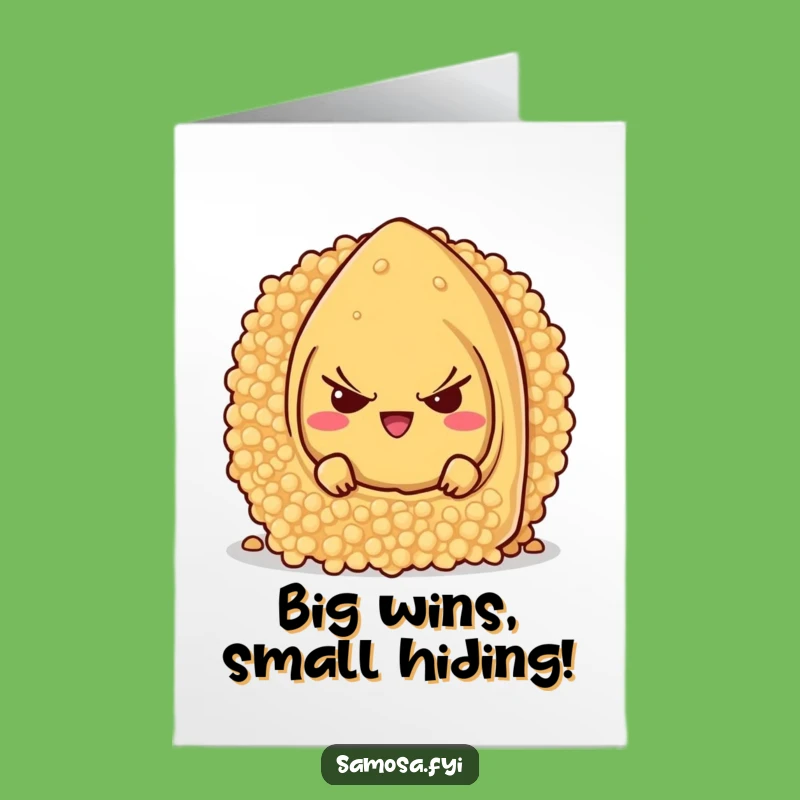 Free Printable Samosa Congrats Card: Funny Hidden Character Downloadable Gift