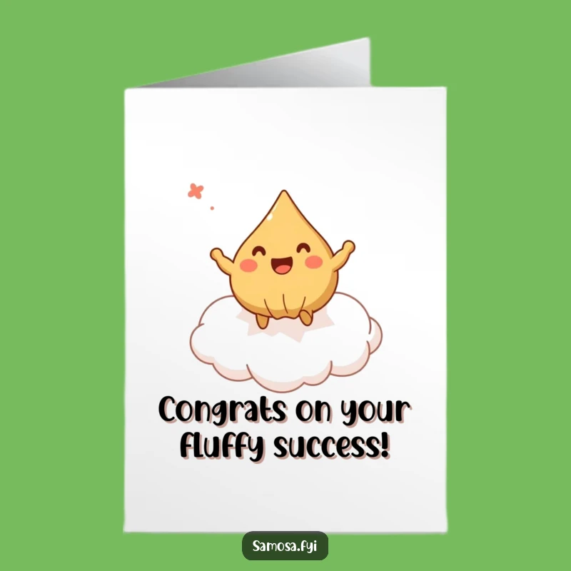 Free Printable Samosa Cloud Card: Cheerful Downloadable Congratulations