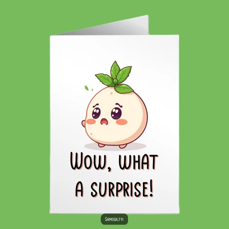 Free Printable Congrats Card: Astonished Samosa - Funny Downloadable Gift