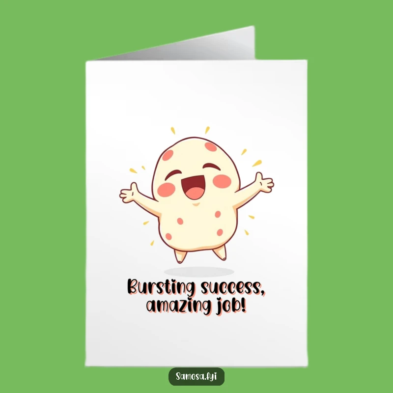 Free Printable Congrats Card: Ecstatic Samosa, Wild Joy, Fun Downloadable Gift