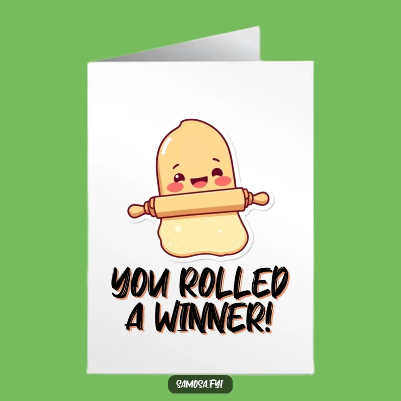 Free Printable Congrats Card: Joyful Rolling Pin - Funny Downloadable Gift
