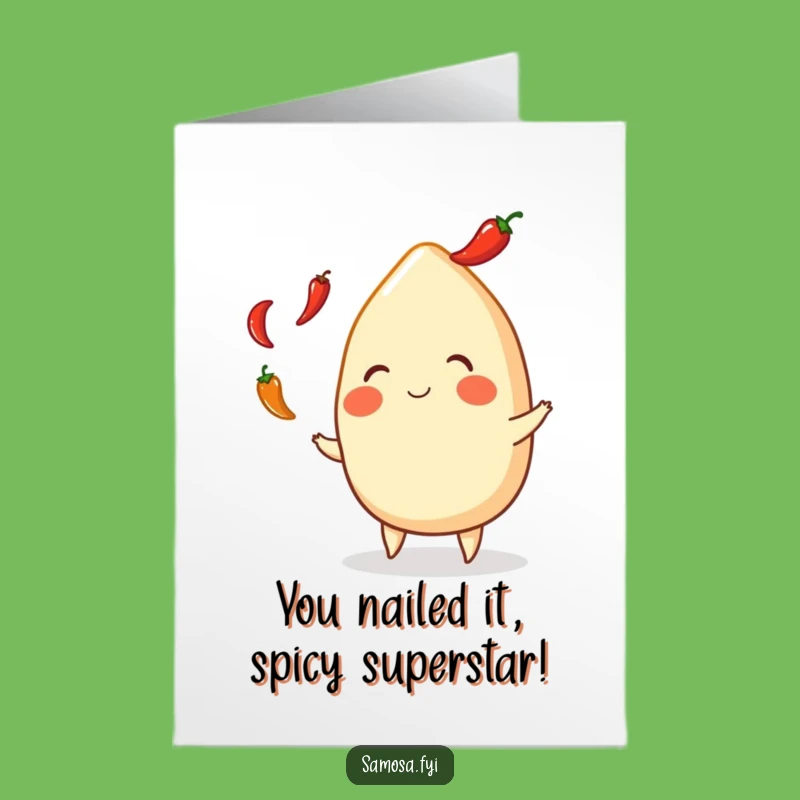 Free Printable Congrats Card Samosa Juggling Peppers Amazing Downloadable Surprise