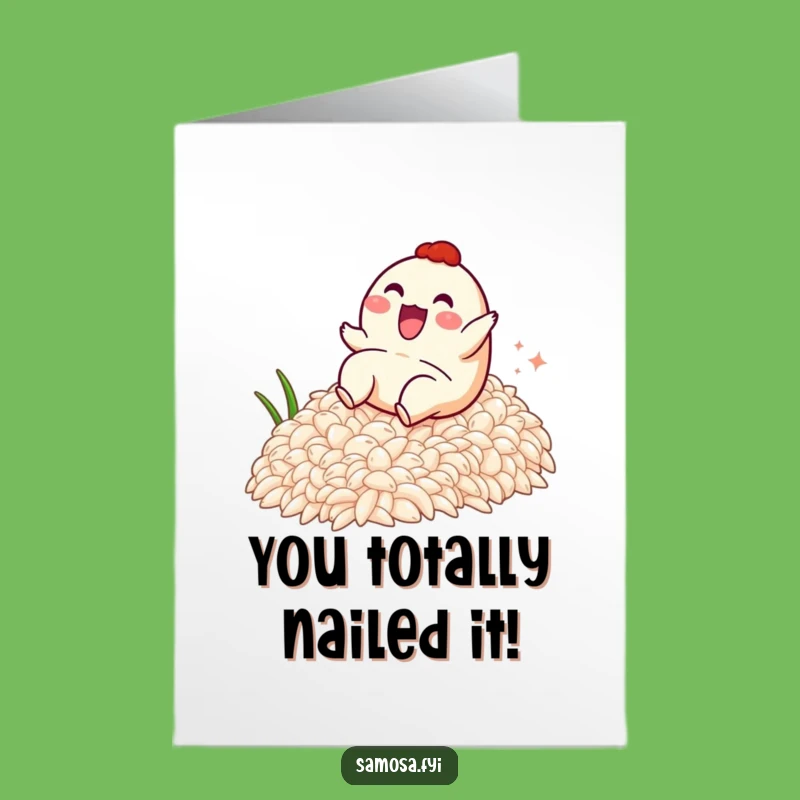 Free Printable Congrats Card: Samosa Rice Slide - Cheerful Downloadable Celebration!