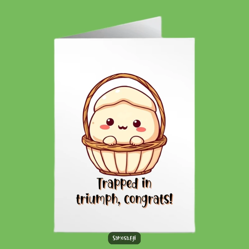 Free Printable Congrats Card: Stuck Samosa for a Comically Memorable Achievement