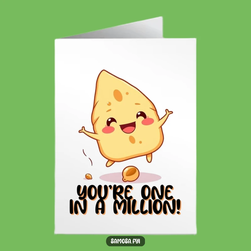 Free Printable Funny Congrats Card: Samosa vs Chickpea - Hilarious Downloadable Gift