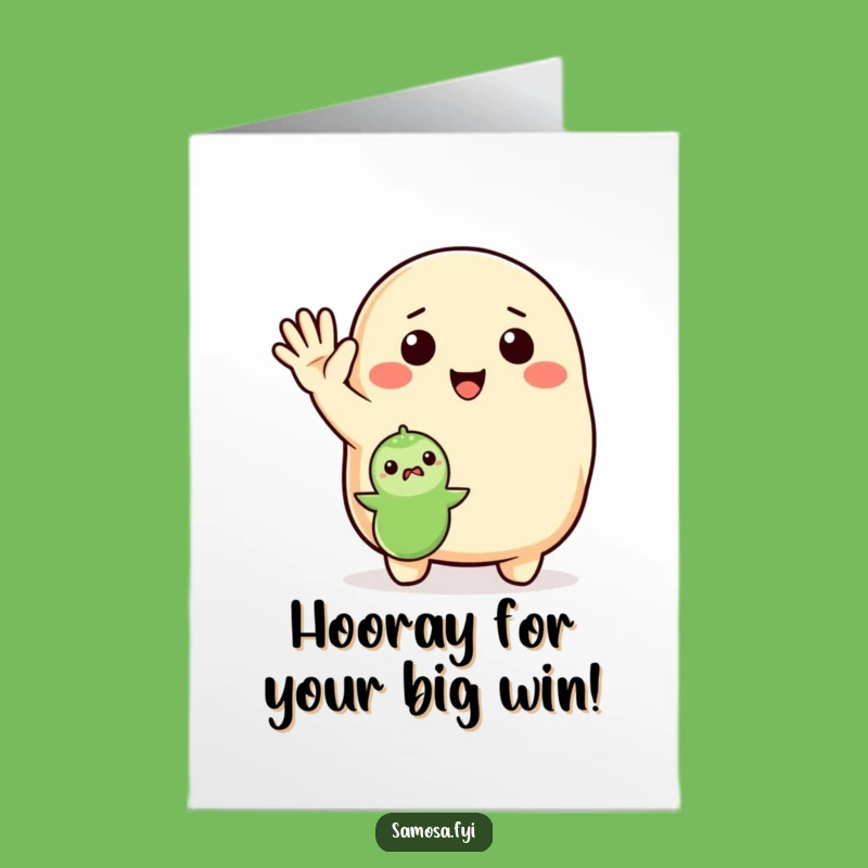 Free Printable Samosa Pea Card: Joyful Downloadable Congrats