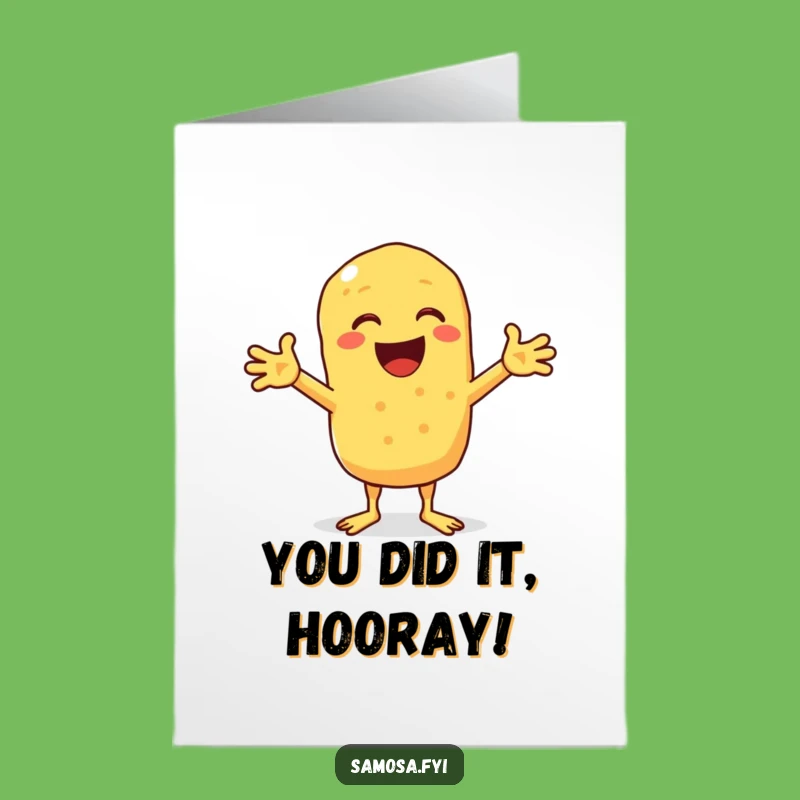 Free Printable Congrats Card: Shrugging Fritter Funny Achievement Downloadable Gift