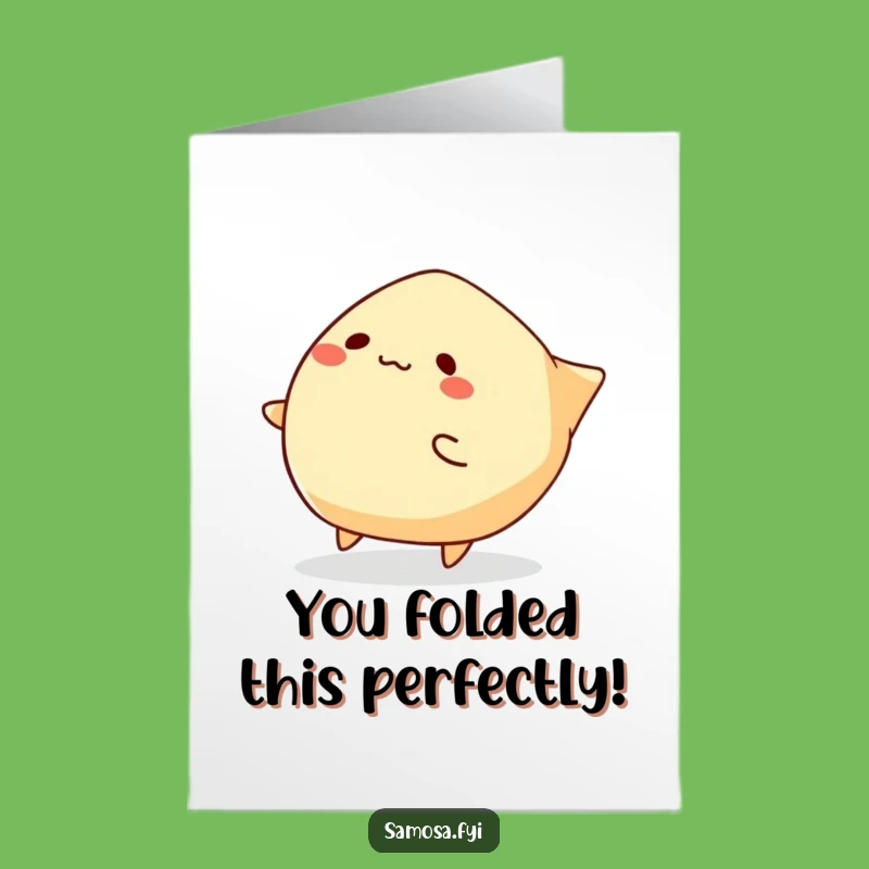 Free Printable Congrats Card: Clumsy Samosa, Funny Mishap, Downloadable Gift