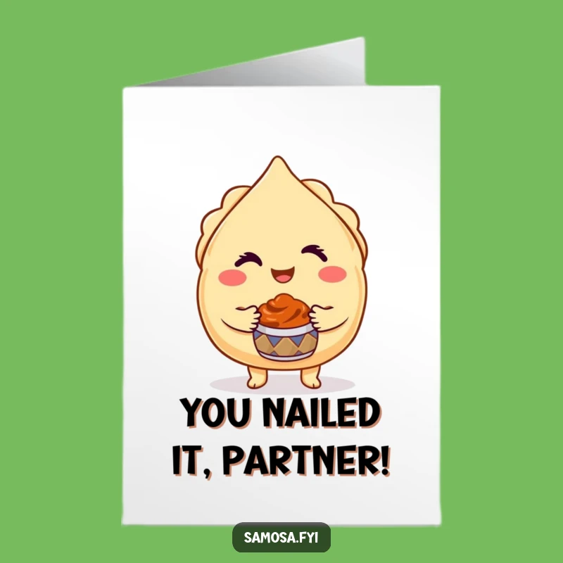 Free Printable Congrats Card: Cheeky Samosa - Funny Downloadable Gift