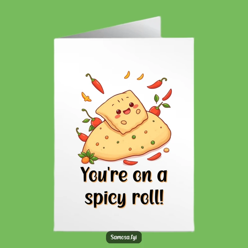 Free Printable Congratulations Card: Samosa Pepper Slide Downloadable Gift