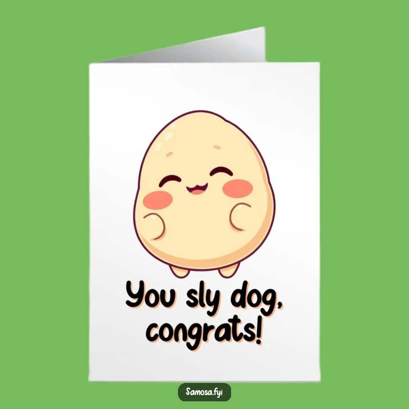 Free Printable Congrats Card: Samosa Wink Funny Downloadable Gift
