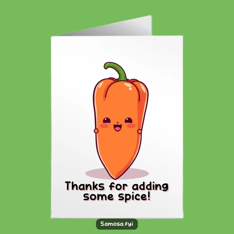 Free Printable Thank You Card: Samosa, Chili Surprise, Sweet Downloadable Gift