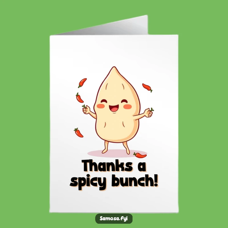 Free Printable Thank You Card: Spicy Samosa Gratitude, Downloadable Gift of Appreciation!