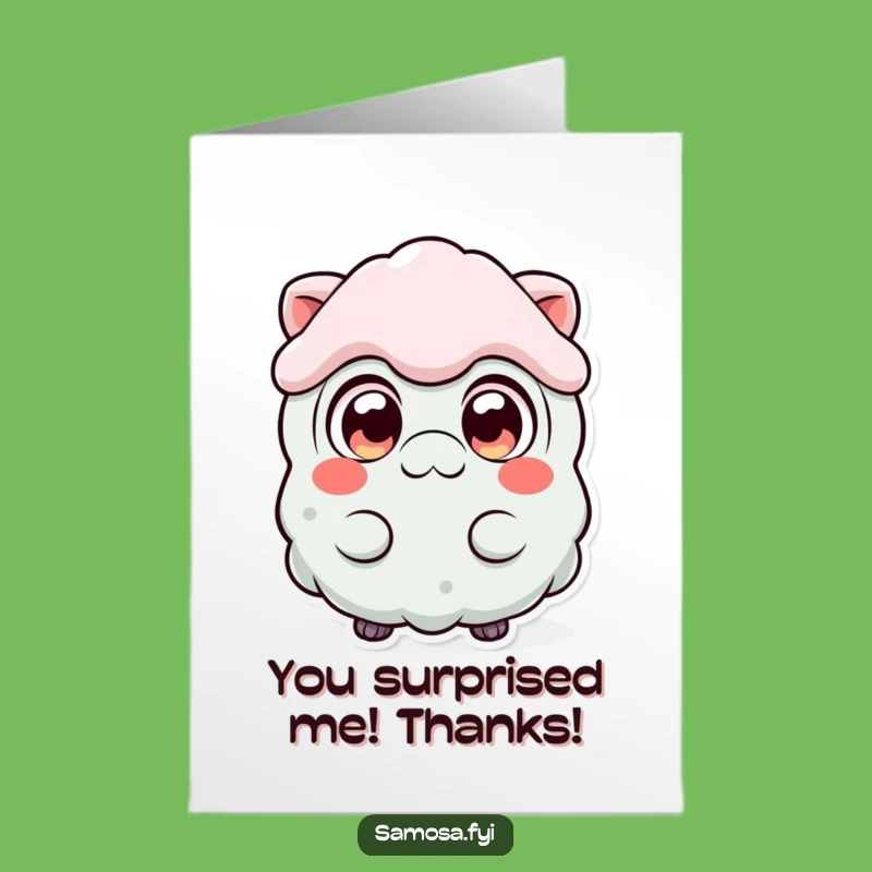Free Printable Thank You Card: Surprised Samosa for an Unexpected Gesture