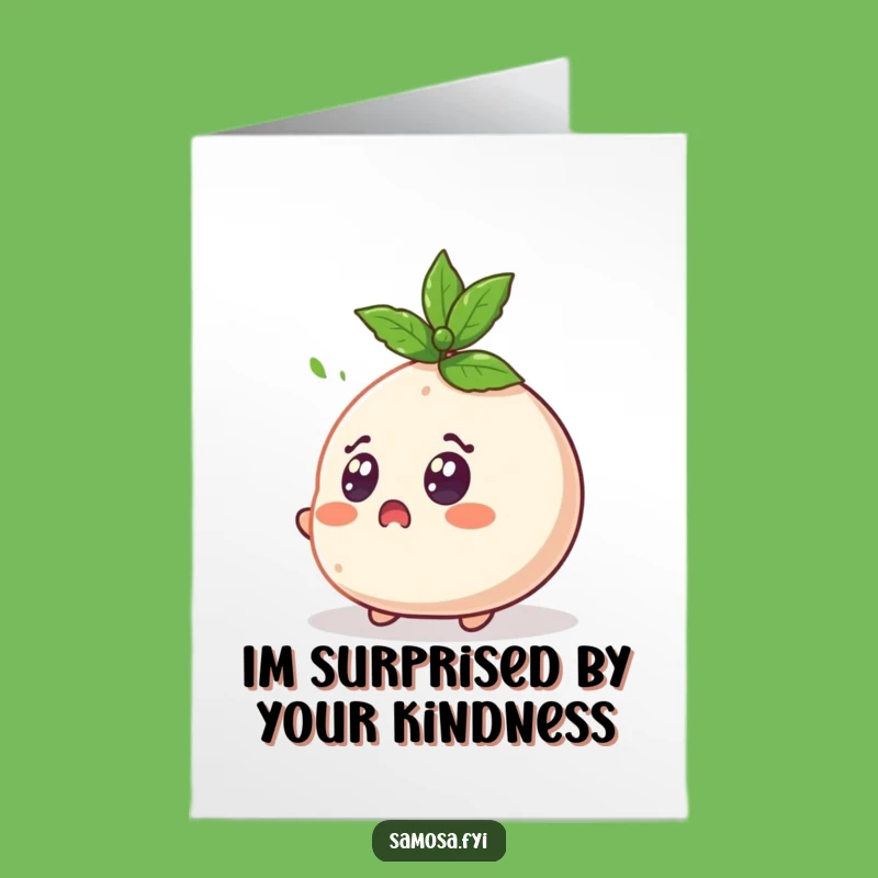 Free Printable Thank You Card: Wide-Eyed Samosa - Funny Downloadable Gift