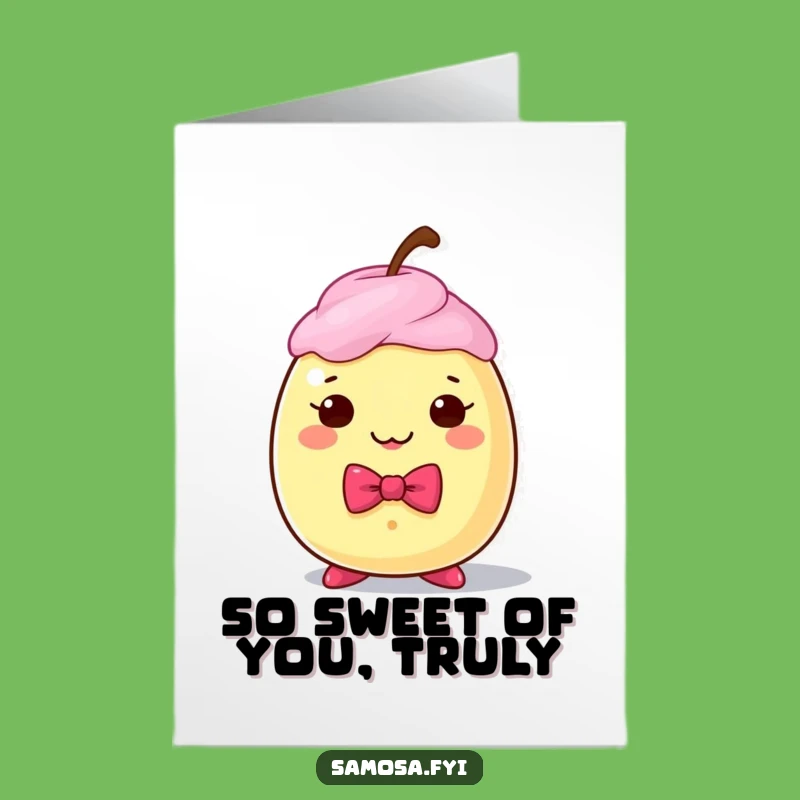 Free Printable Thank You Card: Dapper Gulab Jamun Bow Tie Thanks