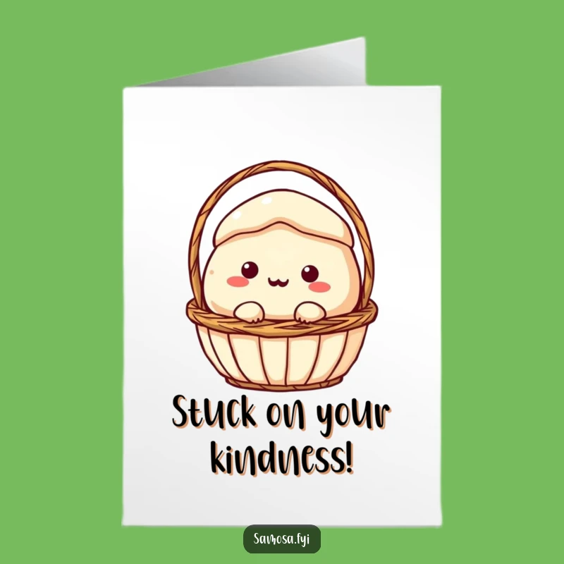 Free Printable Thank You Card: Stuck Samosa Says Thanks in a Funny Way