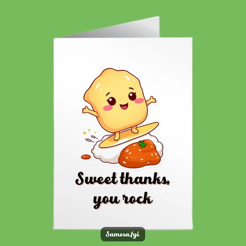 Free Printable Thanks Card: Pastry Chutney Surf Funny Gratitude Downloadable Gift