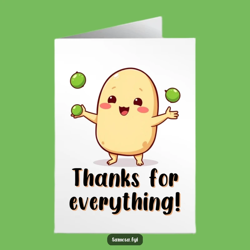 Thank You Samosa Juggling Card: Free Printable Thanks with a Playful Twist