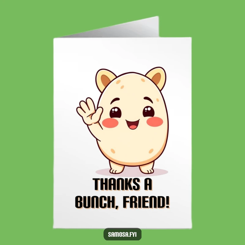 Free Printable Thank You Card: Samosa Salute for a Grateful Downloadable Gift