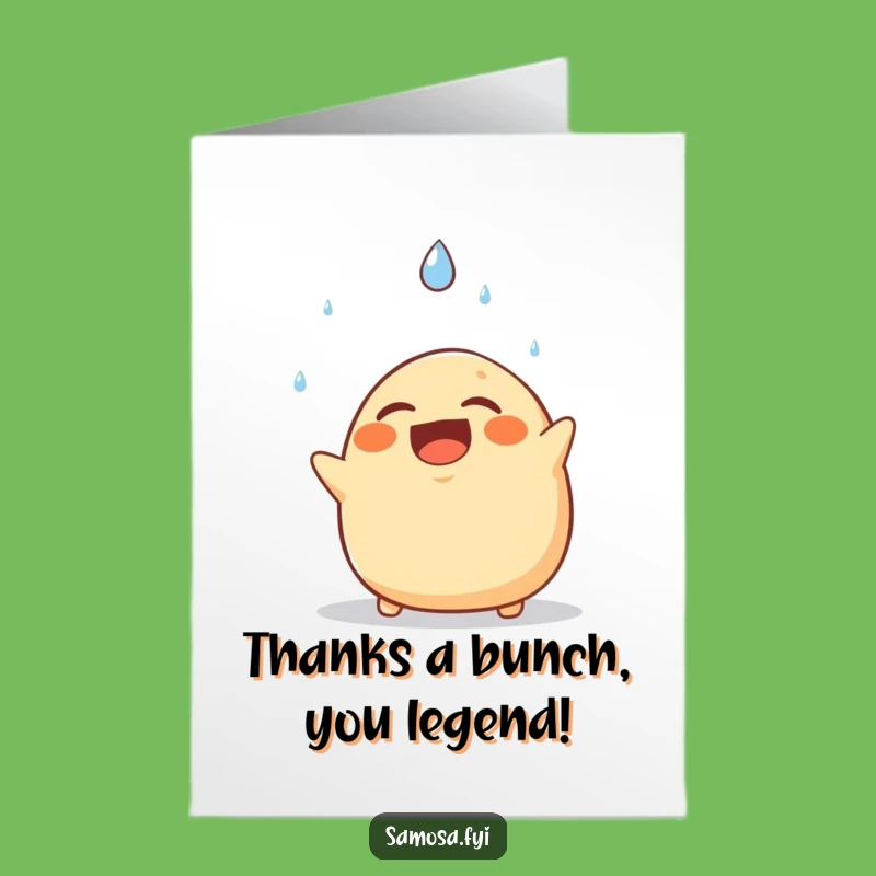 Free Printable Thank You Card: Samosa's Rainy Day Relief - Funny Downloadable Gratitude