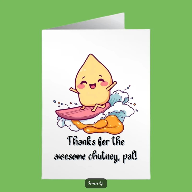 Free Printable Thank You Card: Samosa Surfer Thanks You, Funny Downloadable Gift