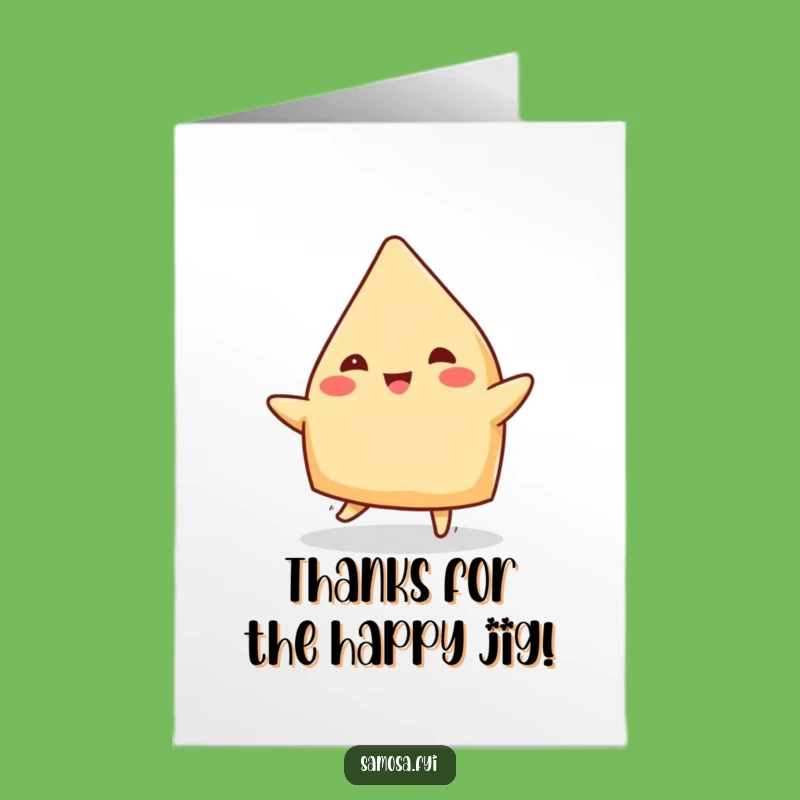 Free Printable Thank You Card: Samosa Jig - Funny Downloadable Appreciation with Rhythm!
