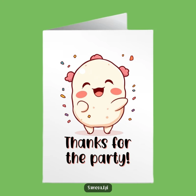 Free Printable Thank You Card: Samosa Confetti for a Grateful and Fun Thanks