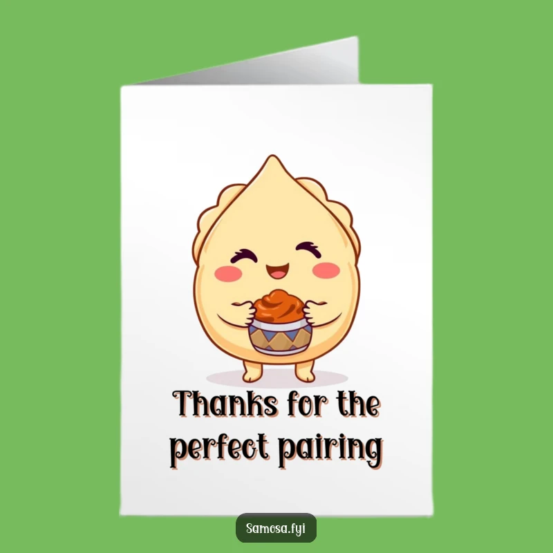 Free Printable Thank You Card: Samosa's Secret Sauce - Funny Downloadable Gift