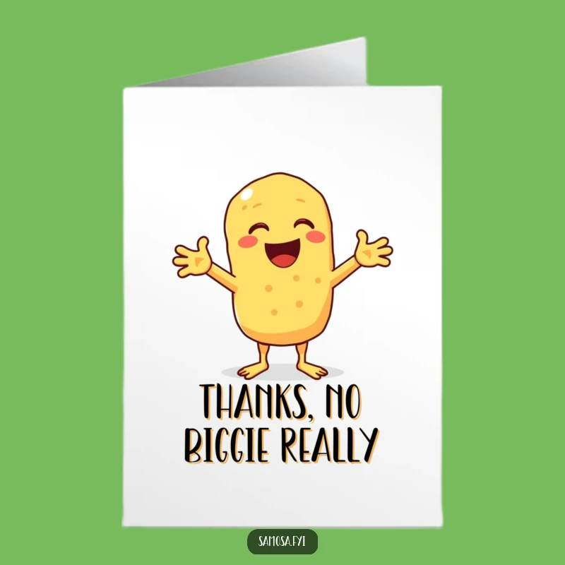 Free Printable Thanks Card: Shrugging Fritter Funny Gratitude Downloadable Gift