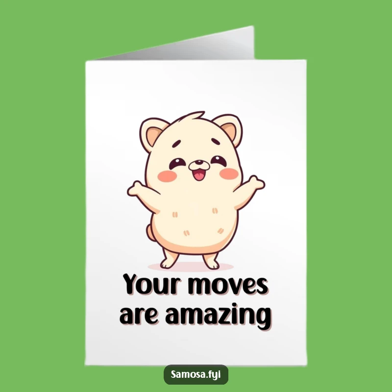 Free Printable Thank You Card: Wiggle Samosa Funny Downloadable Gift