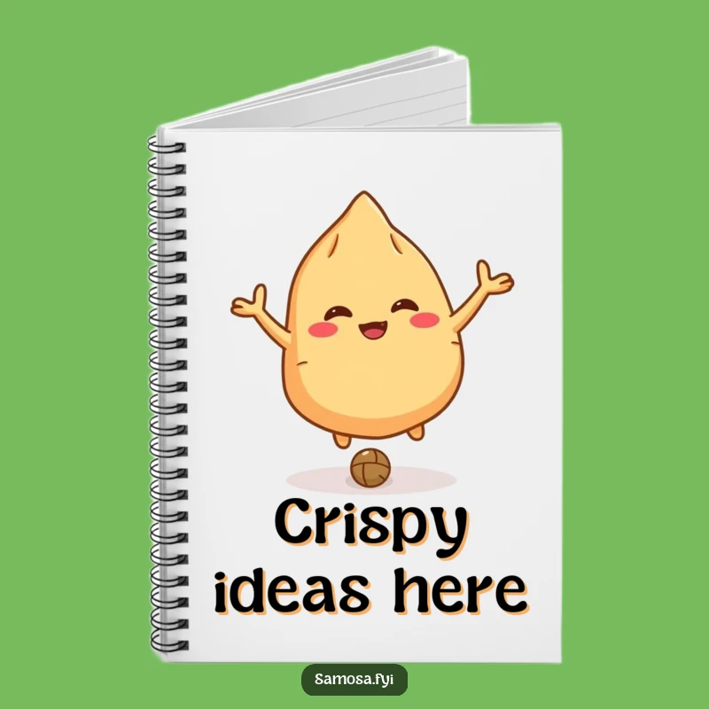 Funny Giggling Samosa Notebook - Bouncing Lentil Journal for Playful & Funny Gifts