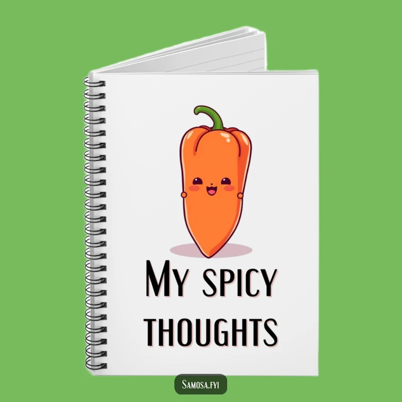 Funny Chili Samosa Notebook: Jot Down Secrets! A Witty Funny Gift for Writers.