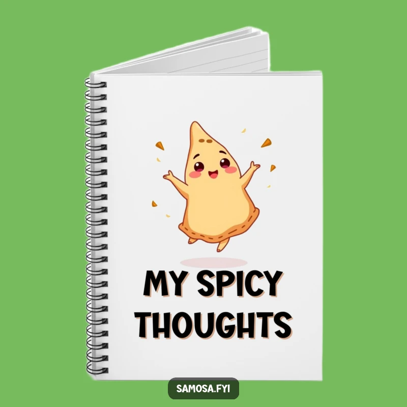 Funny Dancing Samosa Notebook - Hilarious Journal for Ideas & Snacks