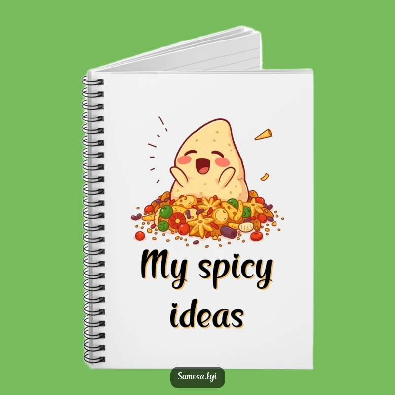 Funny Falling Samosa Notebook: Jot Down Your Spicy Ideas