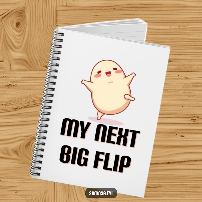 Funny Samosa Notebook: A lined journal featuring a happy samosa cartwheeling, perfect for jotting down funny thoughts and ideas.