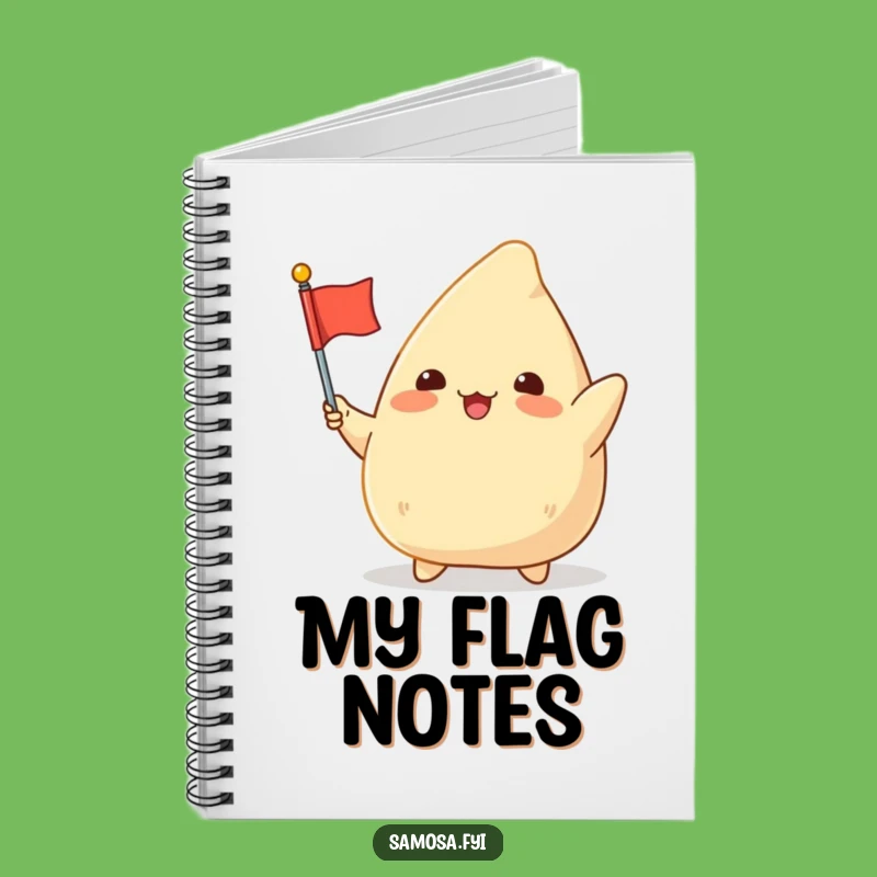 Funny Samosa Flag Notebook: Jot Down Ideas with Enthusiastic Humor