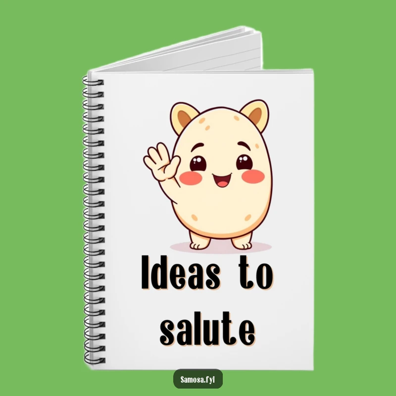 Funny Samosa Notebook: Animated Character Saluting, Journaling Fun & Gifts