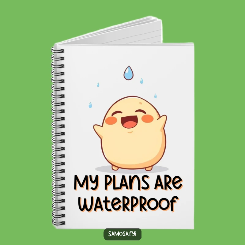 Funny Samosa Notebook: Comical Raindrop Dodge Journal, Perfect Humorous Gift
