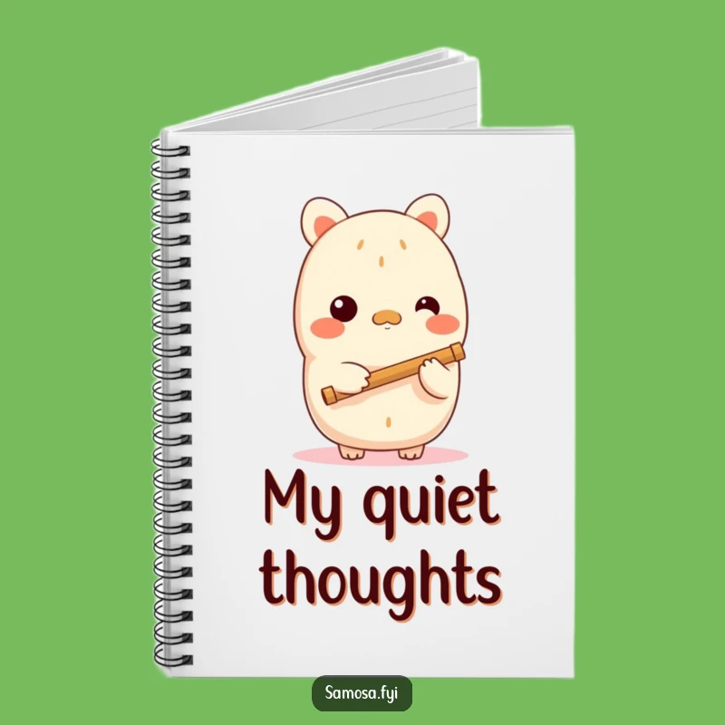 Funny Shy Samosa Flute Notebook: Write Your Quiet Thoughts and Tunes