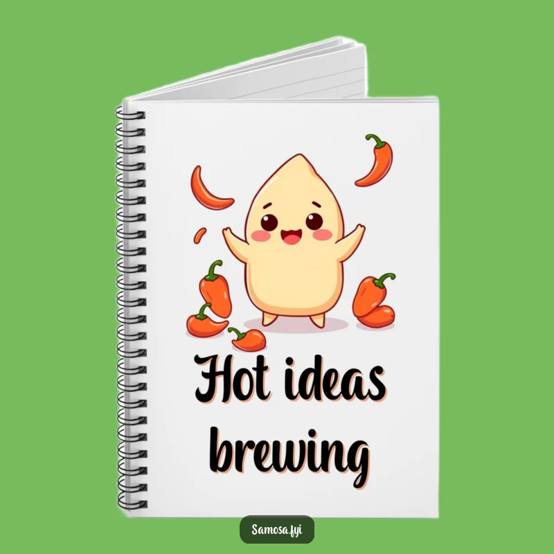 Funny Smiling Samosa Chili Notebook: Jot Down Spicy Ideas, Great Gift for Writers