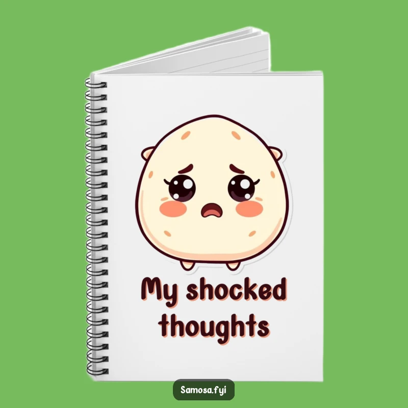 Funny Startled Samosa Notebook: Jot Down Ideas with Surprised Humor