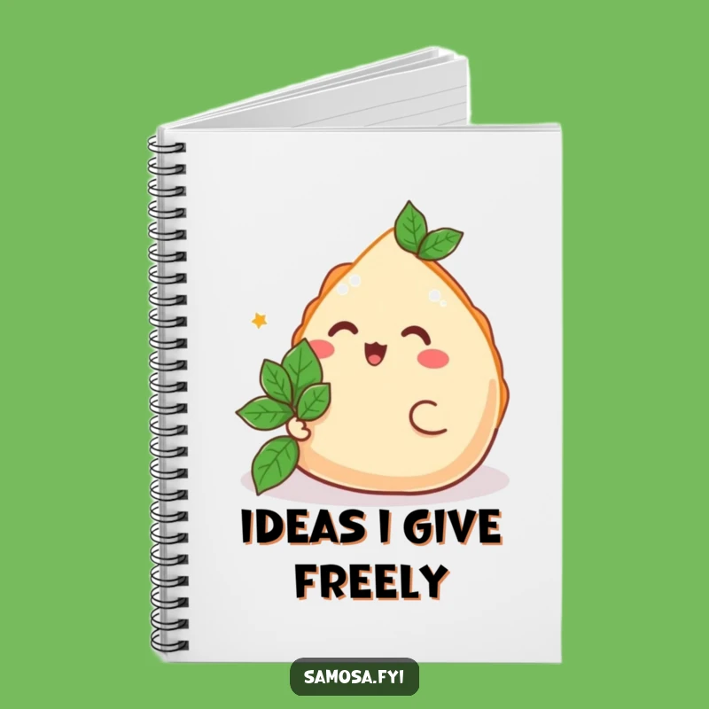 Funny Samosa Notebook - Jot Down Generous Ideas Gift